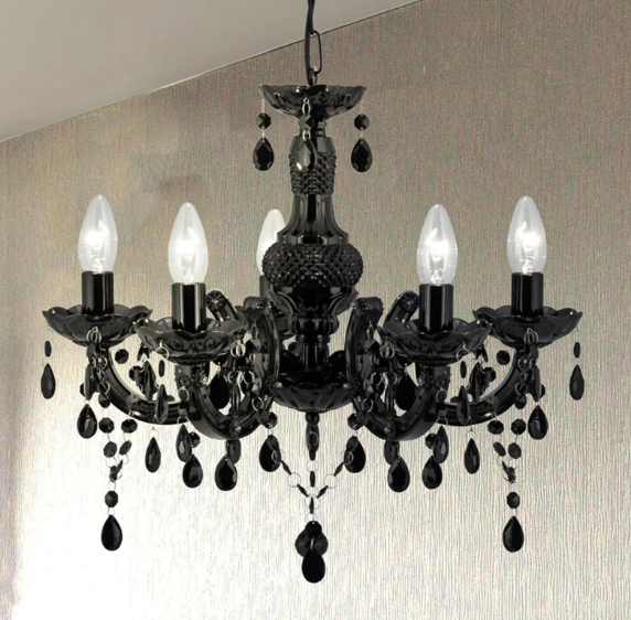 black chandelier