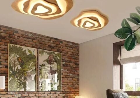 wooden ceiling lamp