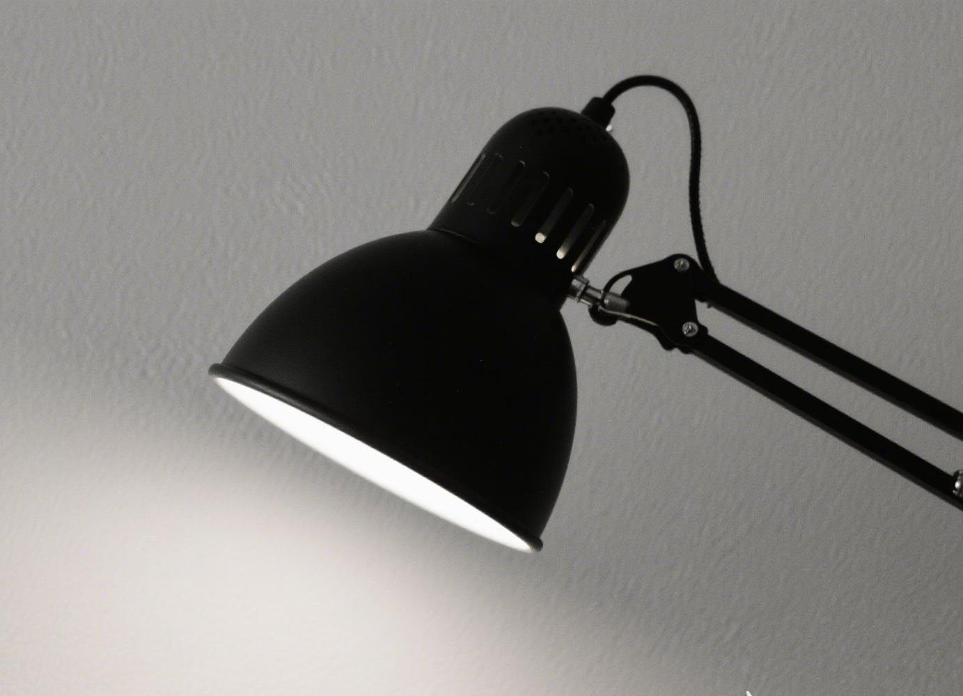 black floor lamp